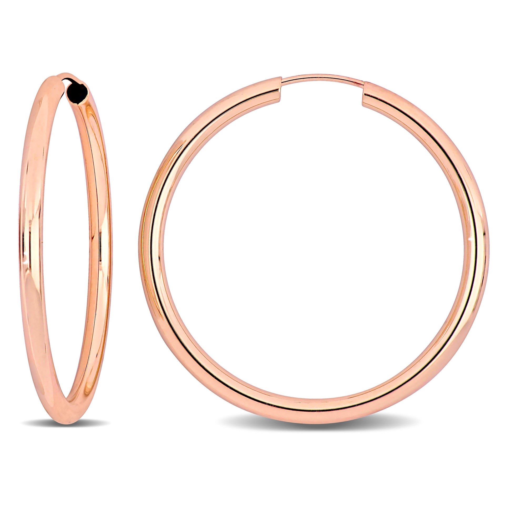 Mimi & Max 30mm Hoop Earrings in 14k Rose Gold