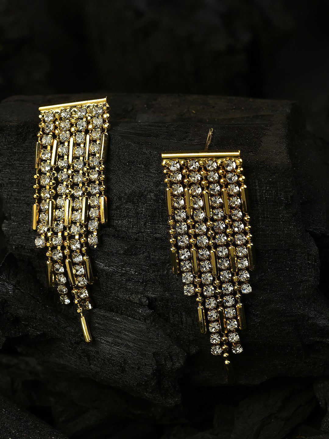 Gold Plated Stone Drop Earring
