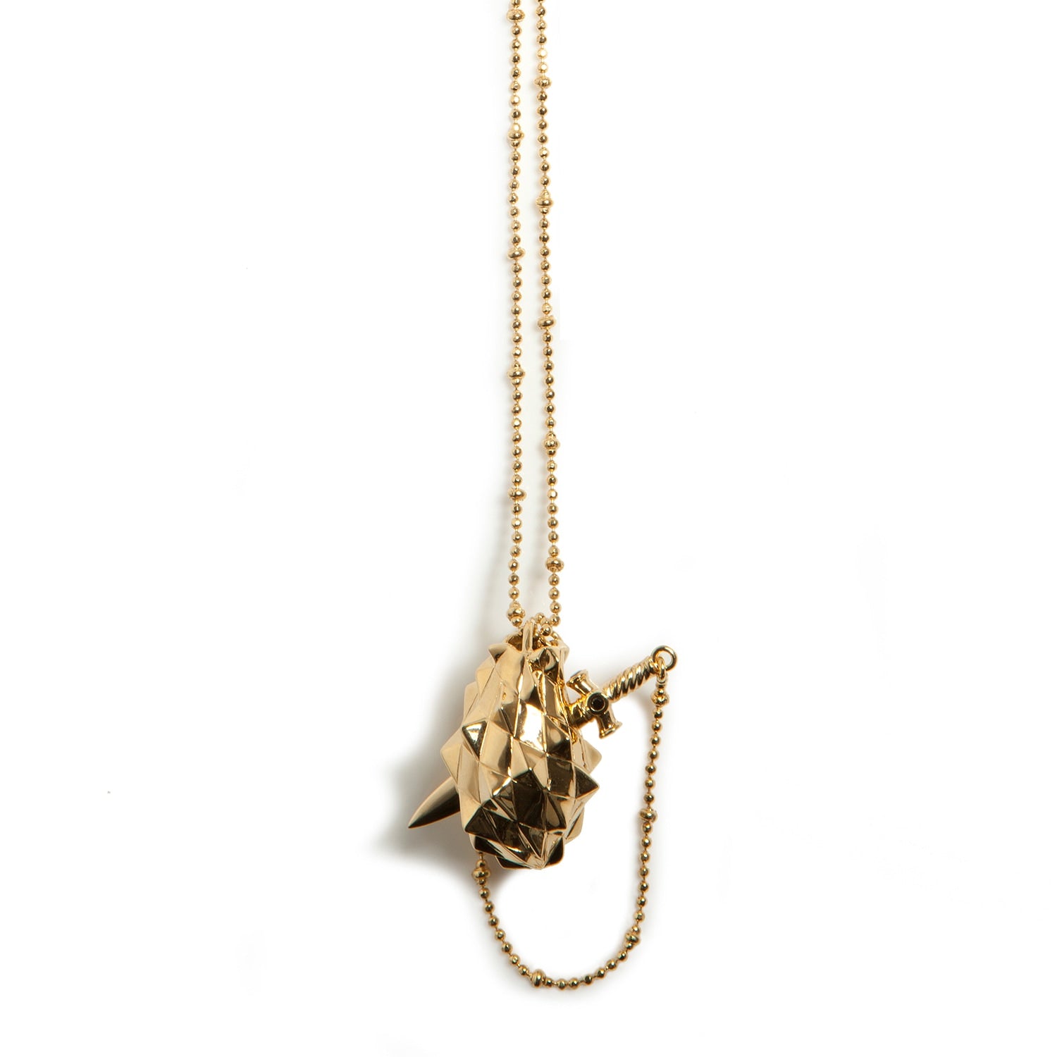 Vampire Heart Pendant Gold