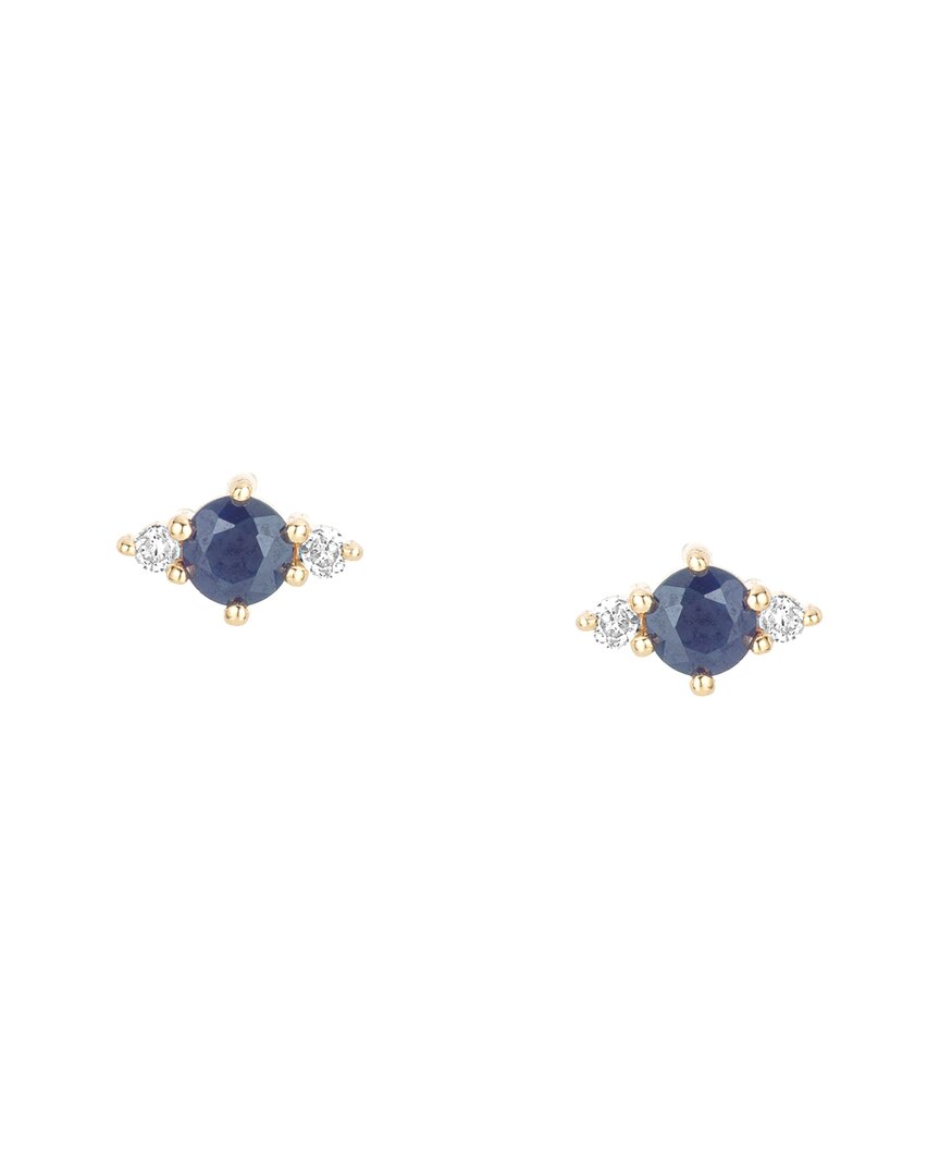 Adina Reyter 14K 0.31 ct. tw. Diamond & Blue Sapphire Earrings