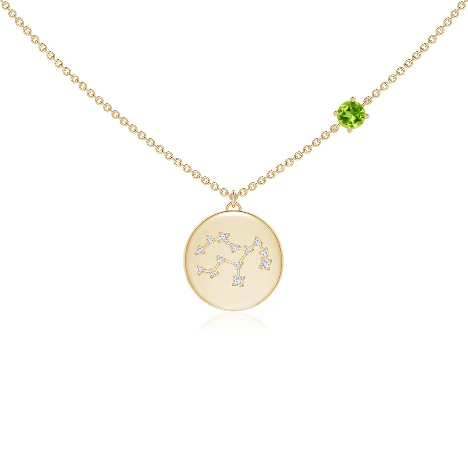 Peridot Virgo Constellation Medallion Pendant