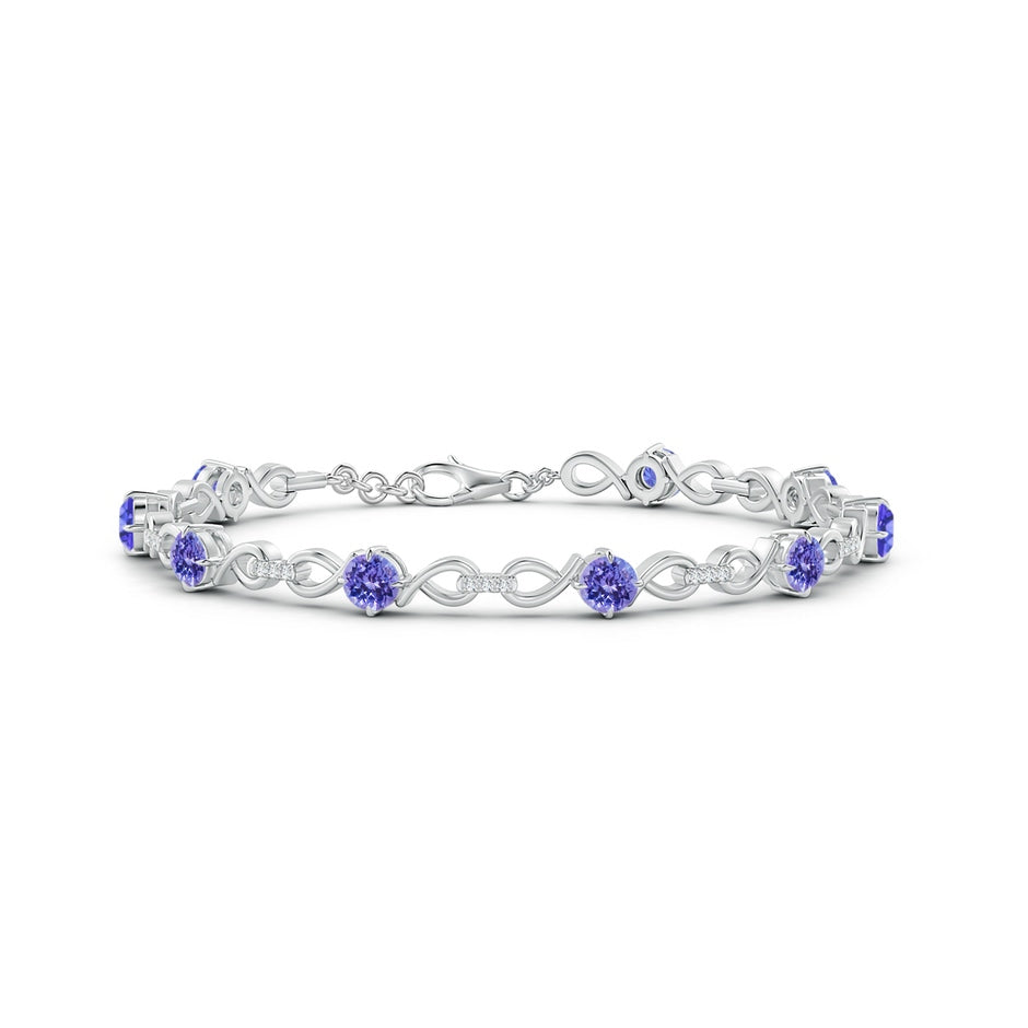 Tanzanite and Diamond Infinity Link Bracelet