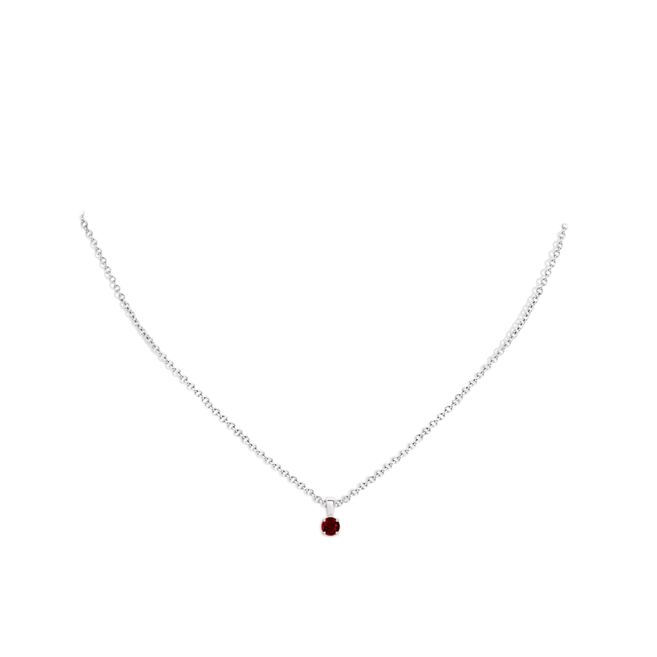 Classic Prong-Set Round Ruby Solitaire Pendant