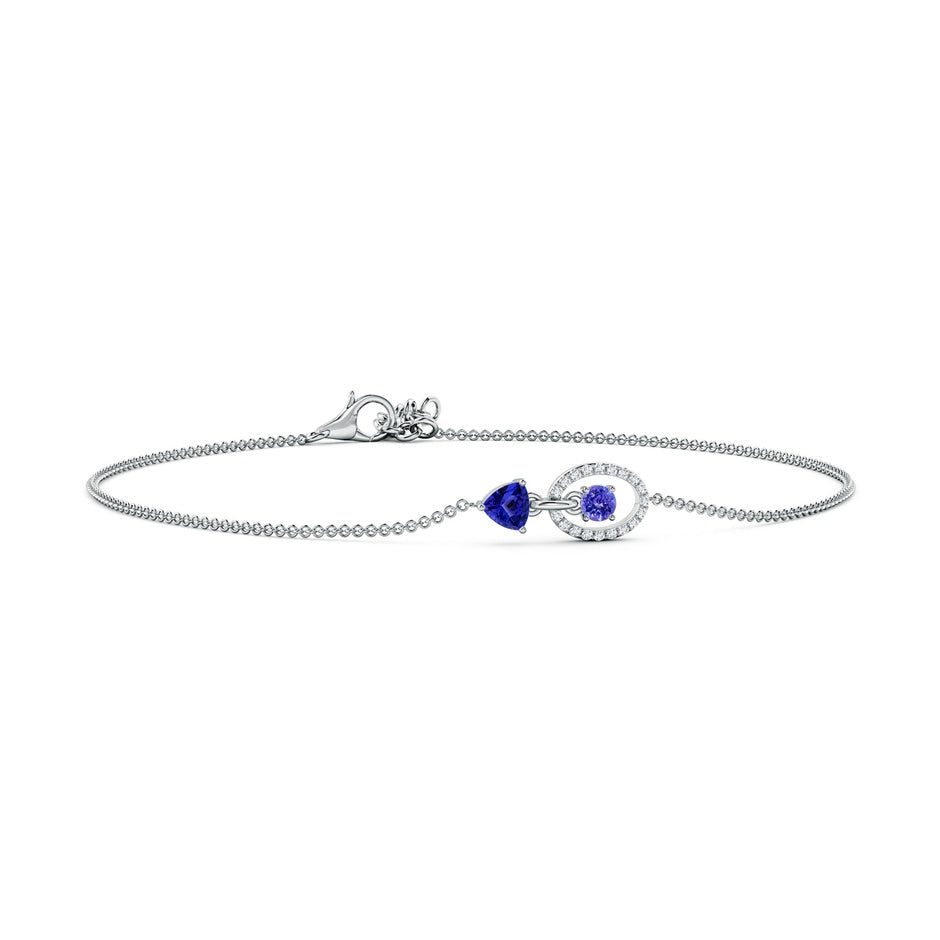 Round & Trillion Tanzanite Sagittarius Two Stone Bracelet