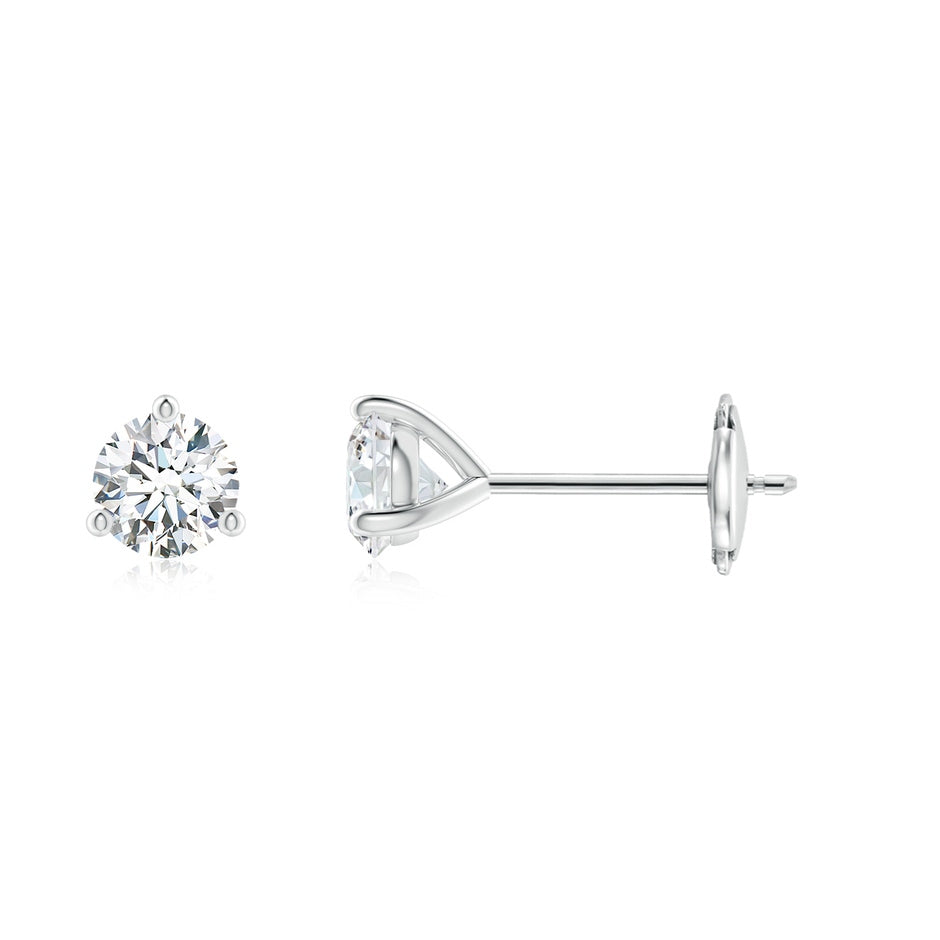 Prong-Set Round Diamond Martini Stud Earrings