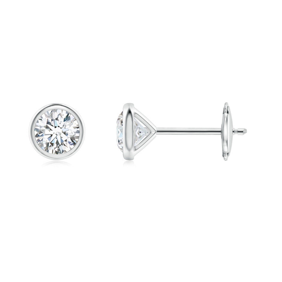 Bezel-Set Diamond Martini Stud Earrings