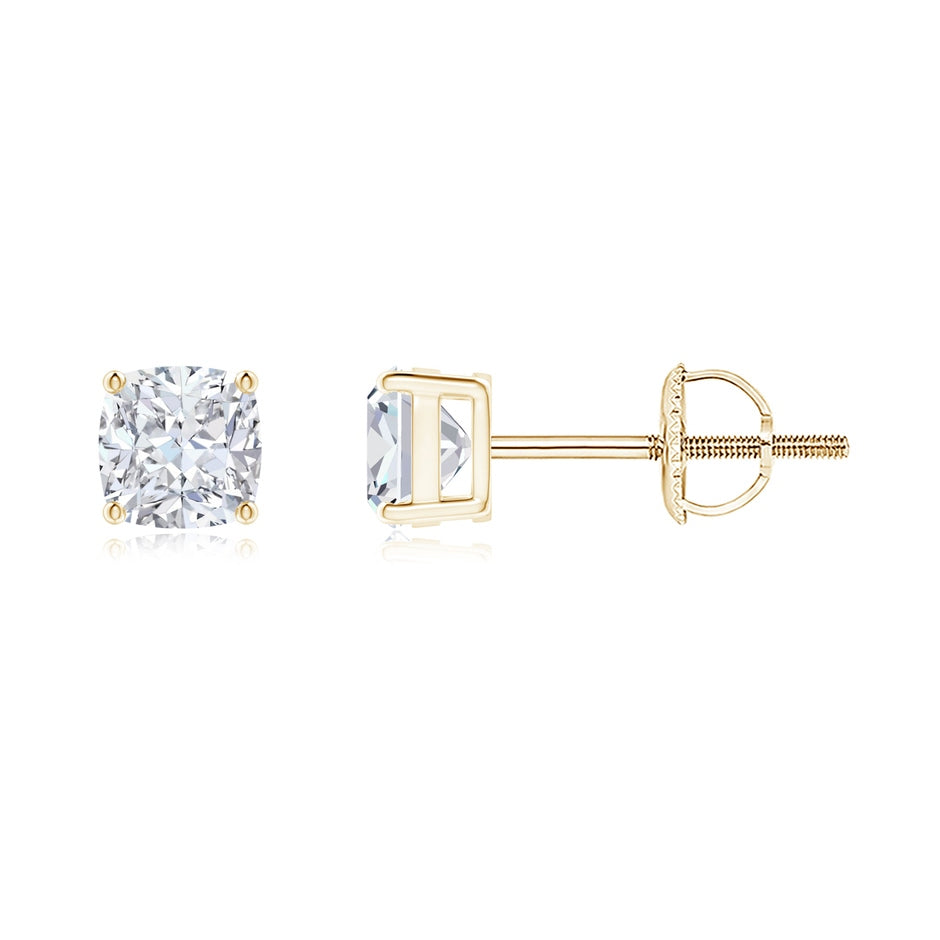 Cushion Diamond Solitaire Stud Earrings