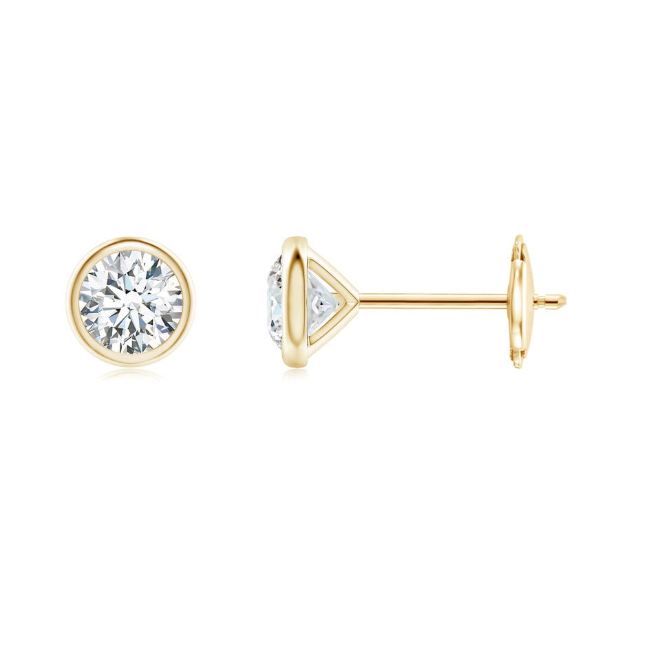 Bezel-Set Diamond Martini Stud Earrings