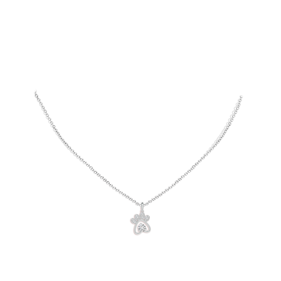 Diamond Paw Print Pendant