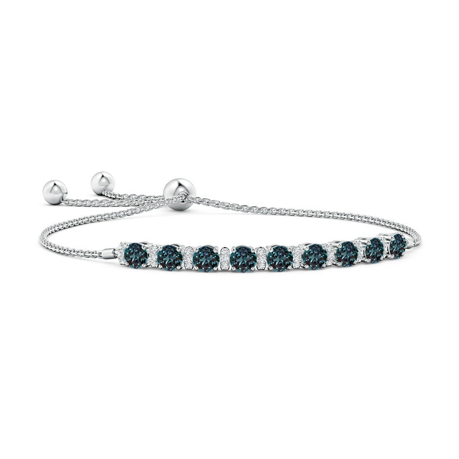 Lab-Grown Alexandrite Bolo Bracelet with Diamond Accents