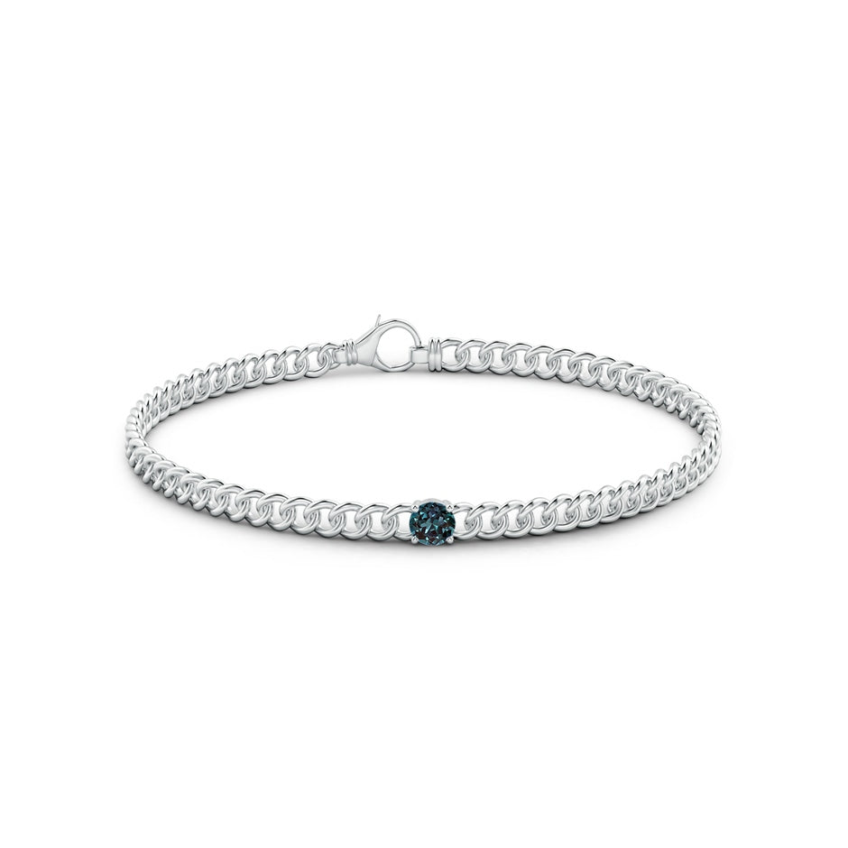 Solitaire Round Lab-Grown Alexandrite Bracelet