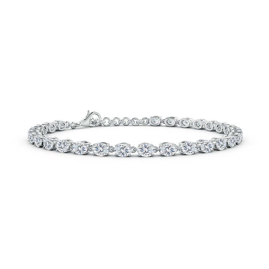 Prong-Set Oval Lab-Grown Diamond Tennis Link Bracelet