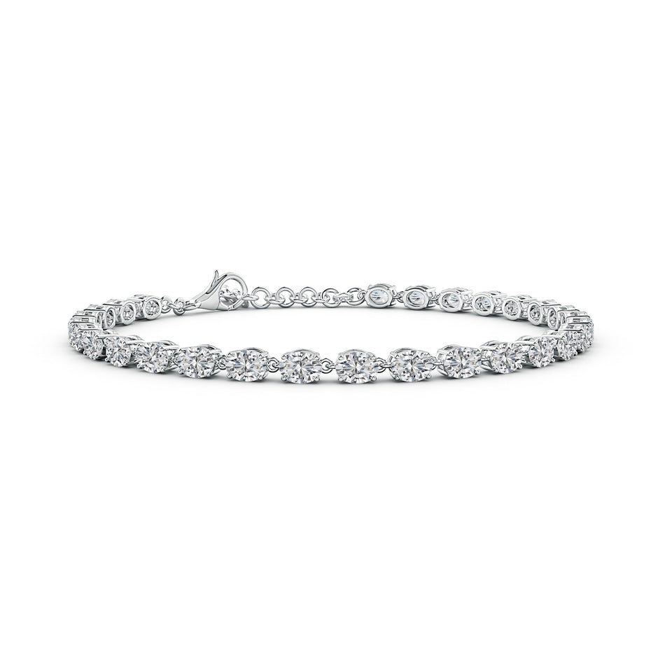 Prong-Set Oval Diamond Tennis Link Bracelet