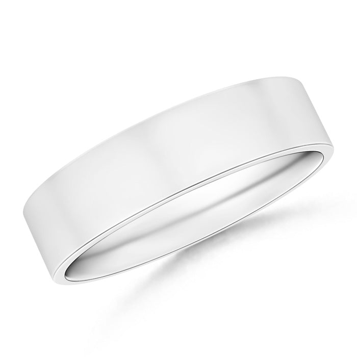 High Polished Flat Surface Comfort Fit Wedding Band