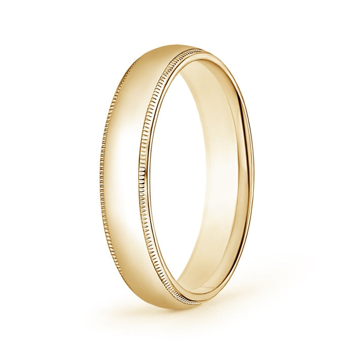Classic Milgrain Comfort Fit Wedding Band for Him