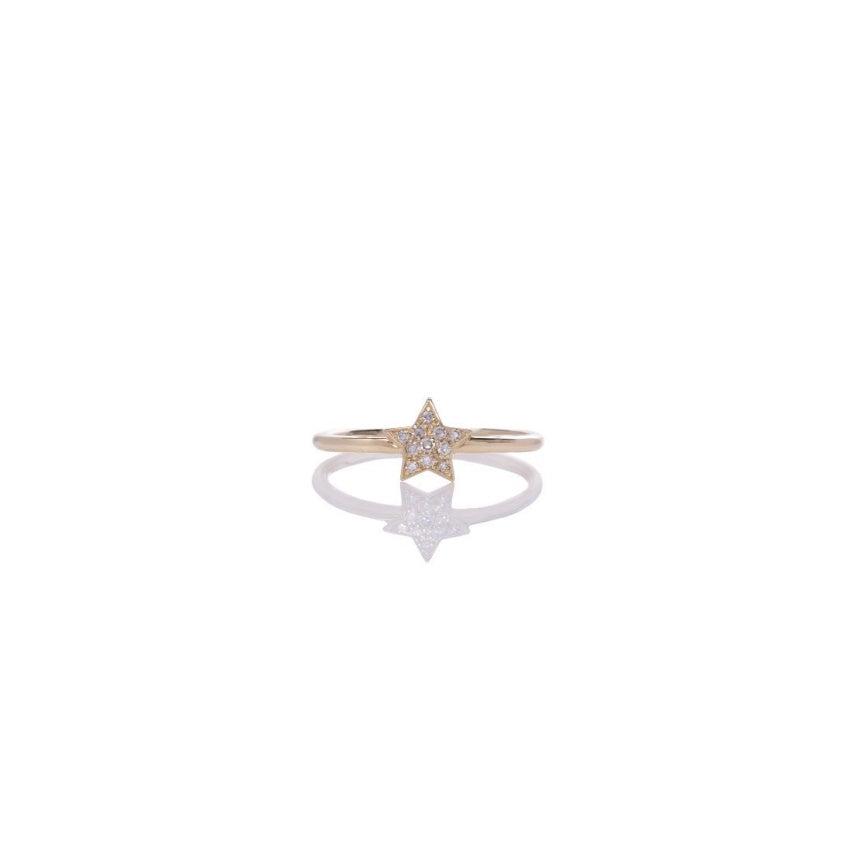 5 Point Star Diamond Ring