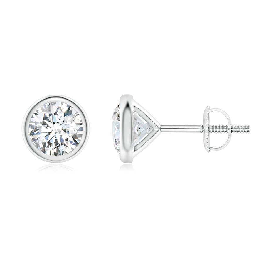 Lab-Grown Bezel-Set Diamond Martini Stud Earrings