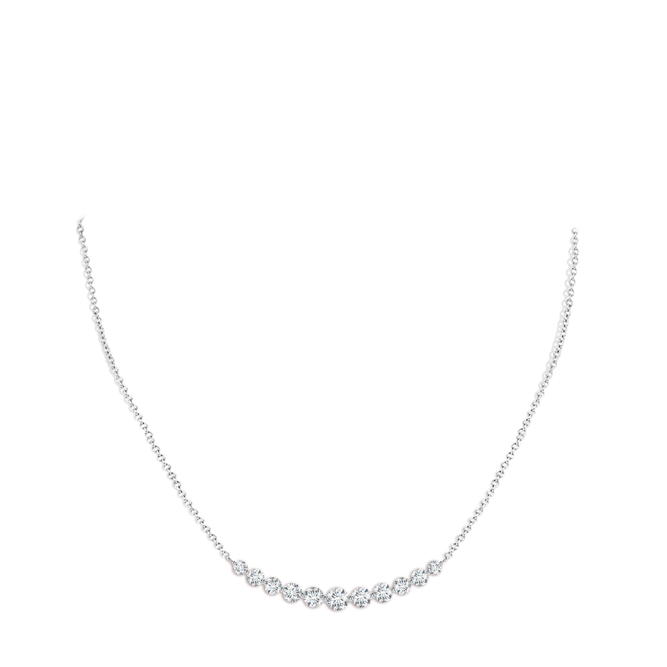 Lab-Grown Contemporary Round Diamond Journey Pendant Necklace