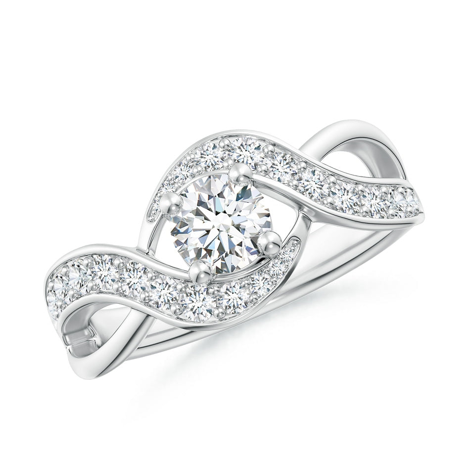 Lab-Grown Solitaire Round Diamond Infinity Promise Ring