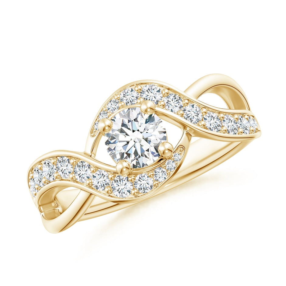 Lab-Grown Solitaire Round Diamond Infinity Promise Ring