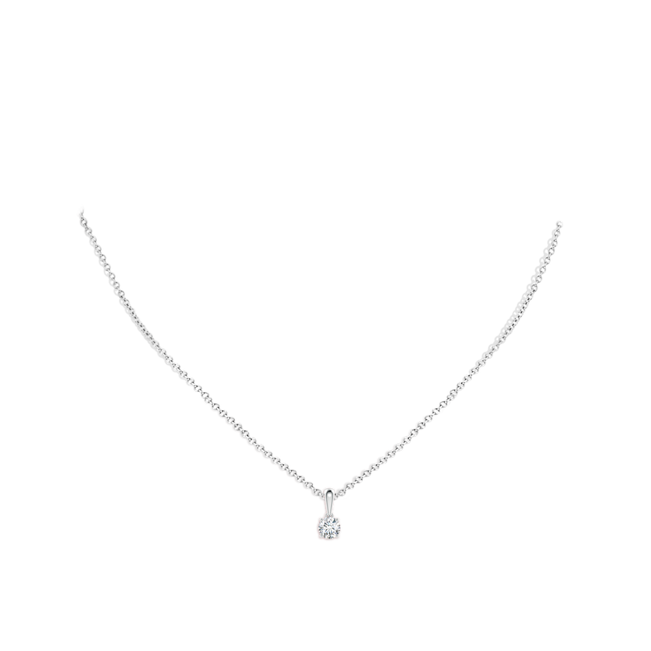 Classic Solitaire Prong-Set Round Diamond Pendant
