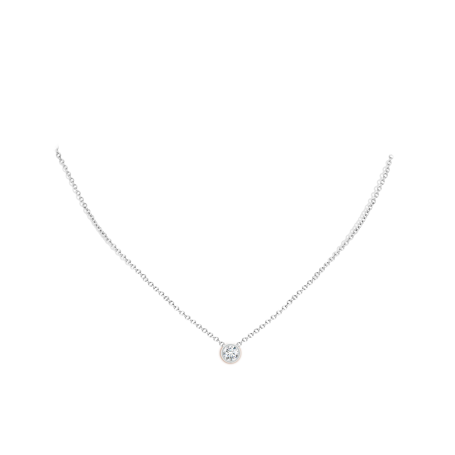 Bezel-Set Round Diamond Solitaire Pendant
