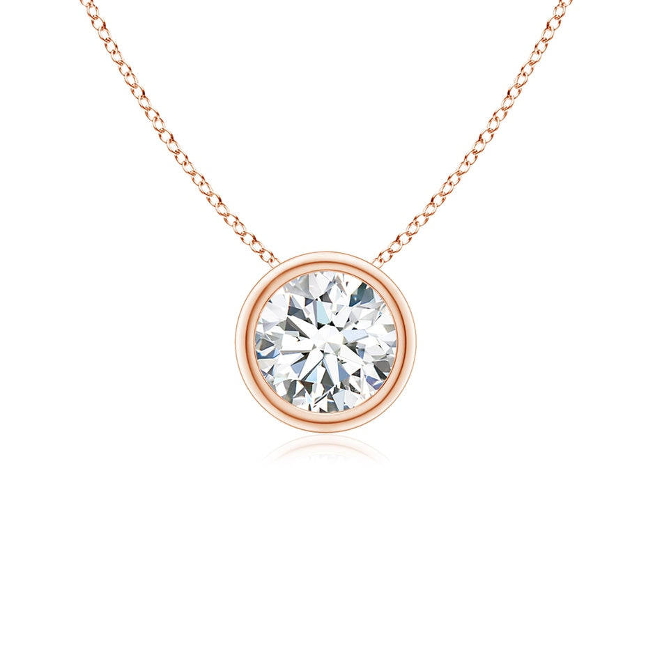 Bezel-Set Round Diamond Solitaire Pendant