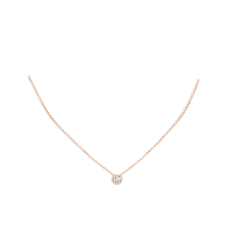Bezel-Set Round Diamond Solitaire Pendant