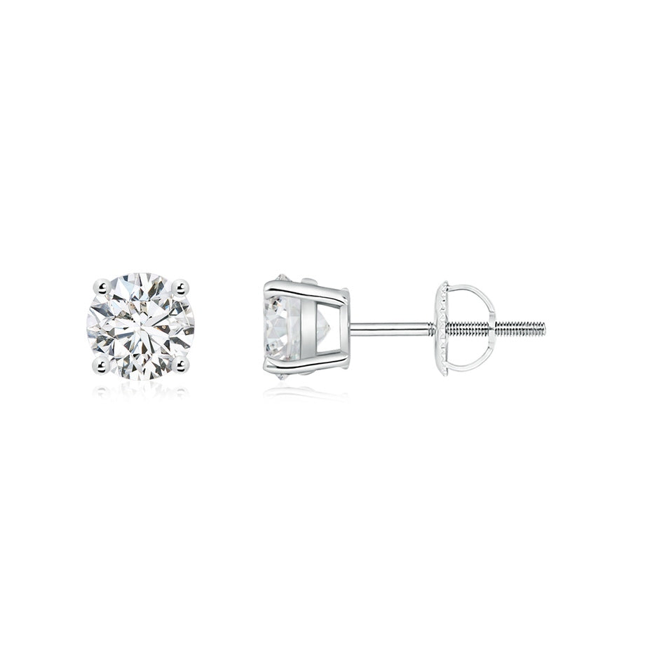 Basket-Set Round Diamond Studs