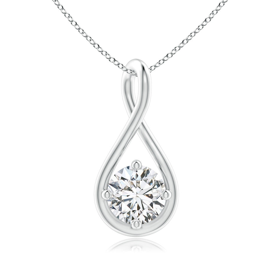Solitaire Diamond Twist Bale Pendant