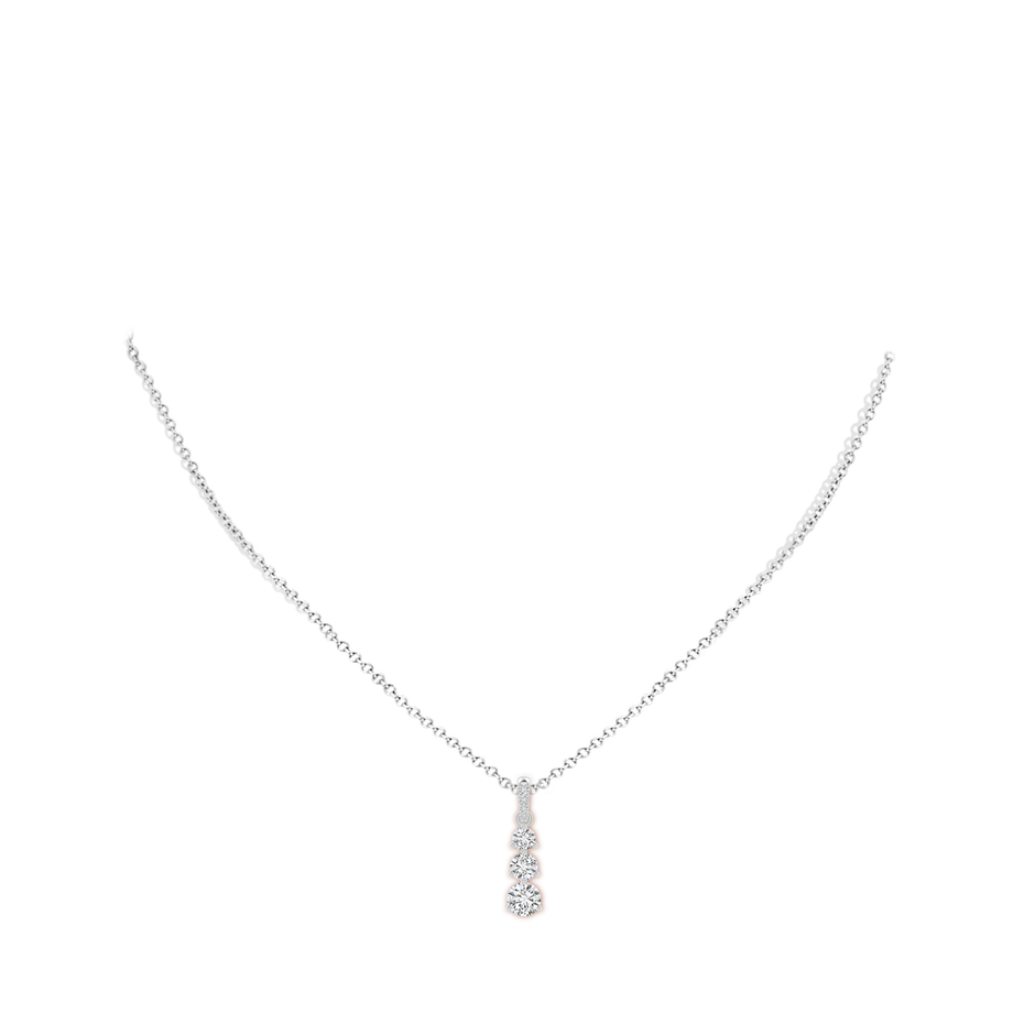 Graduated Prong-Set Round Diamond Pendant