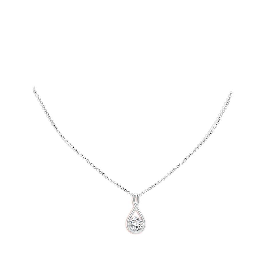 Solitaire Diamond Twist Bale Pendant