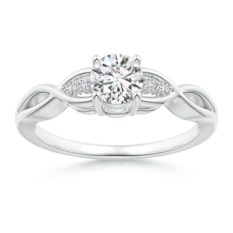 Infinity Twist Round Diamond Promise Ring