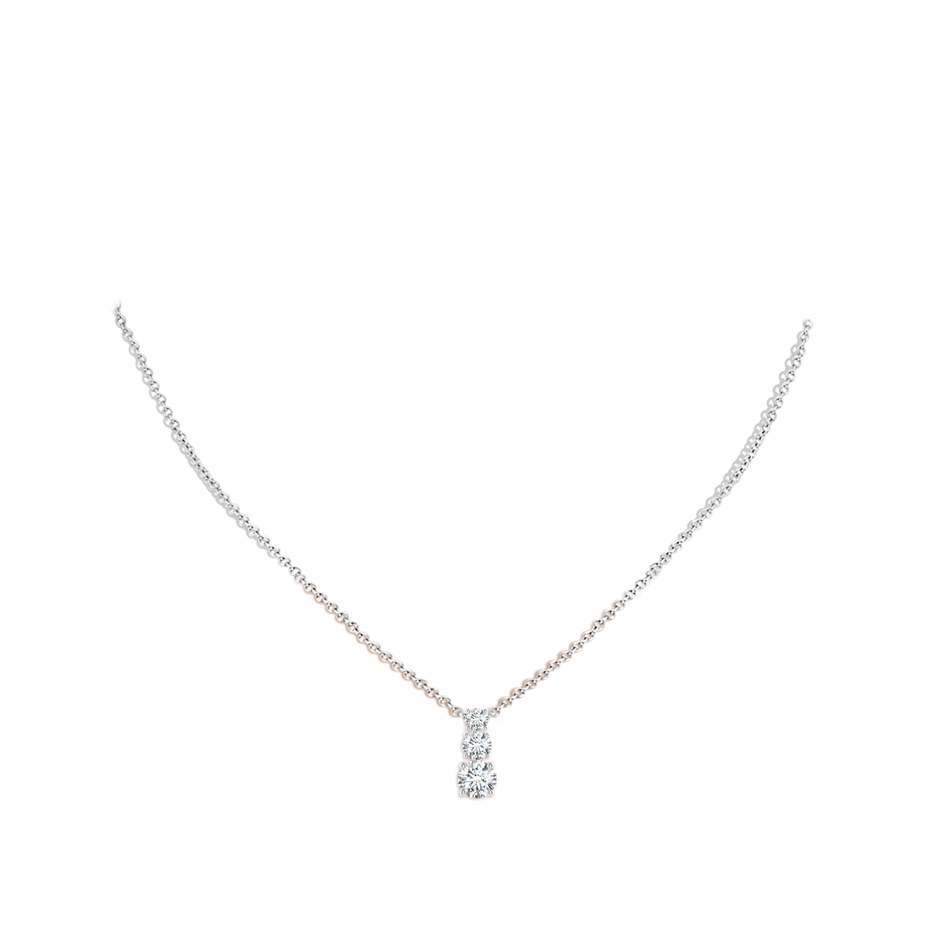 Graduated Round Lab-Grown Diamond Three Stone Pendant