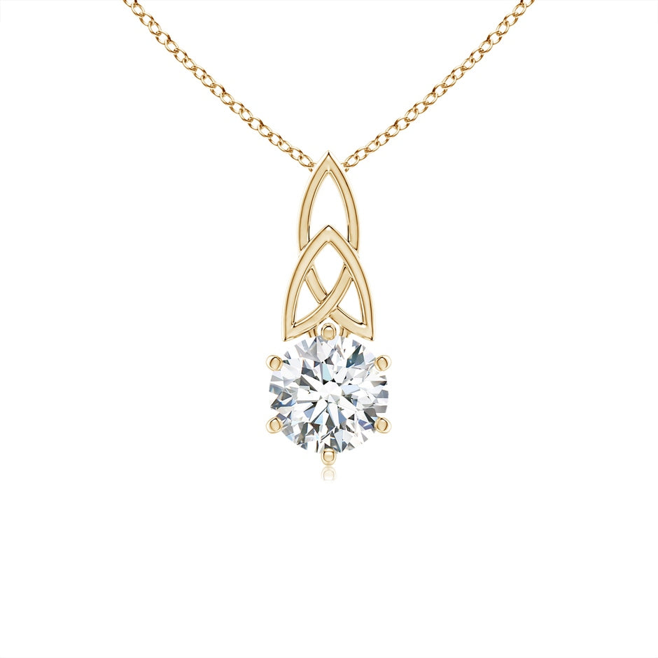 Lab-Grown Solitaire Round Diamond Celtic Knot Pendant