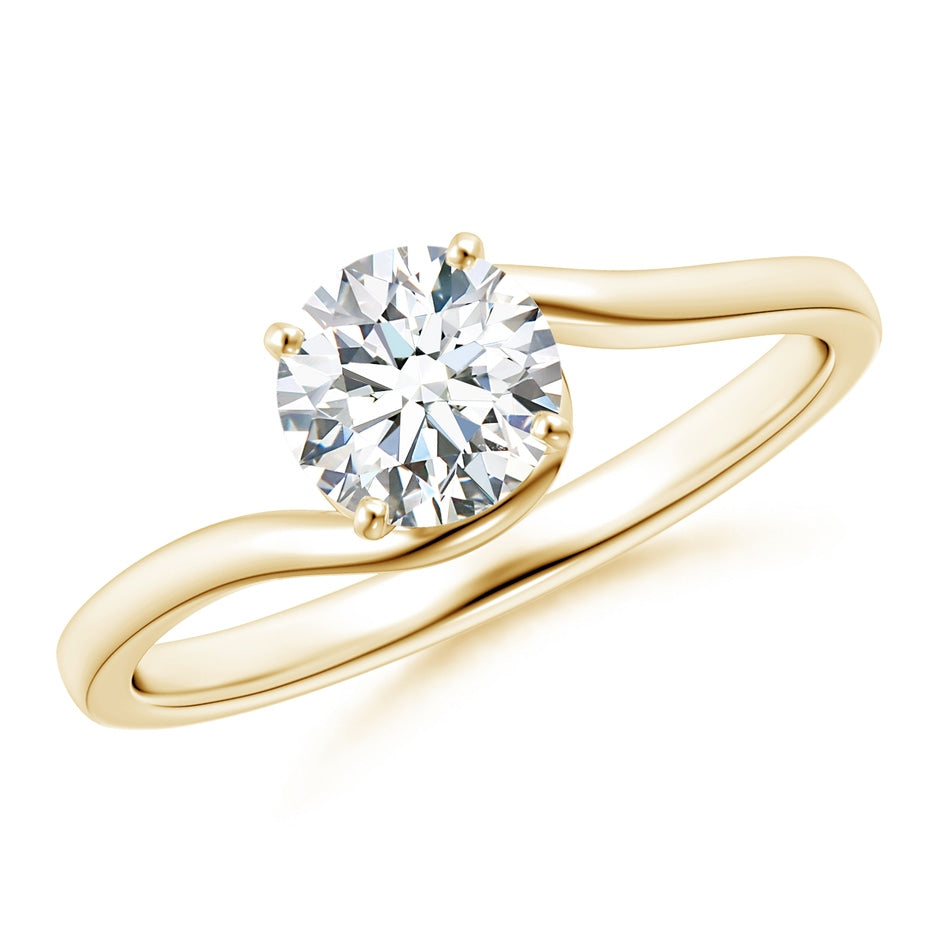 Classic Solitaire Round Diamond Bypass Engagement Ring
