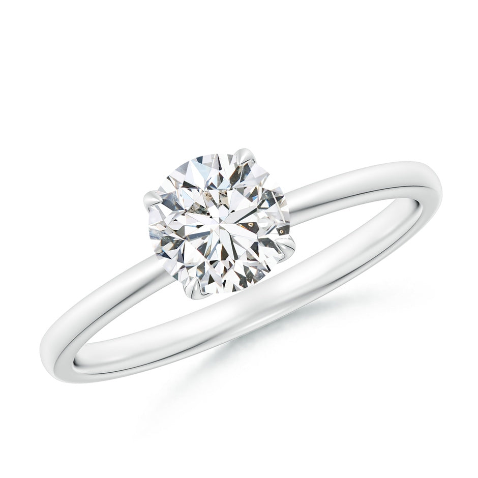 Solitaire Round Claw-Set Diamond Classic Engagement Ring