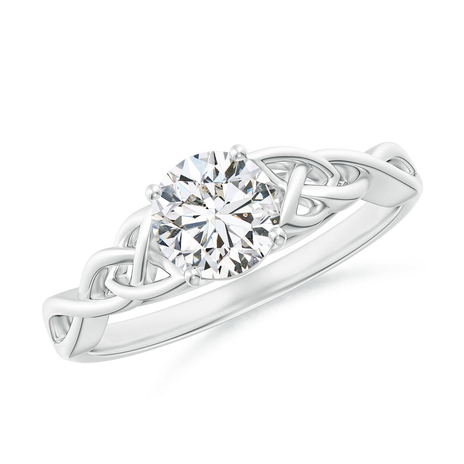 Round Diamond Celtic Knot Engagement Ring