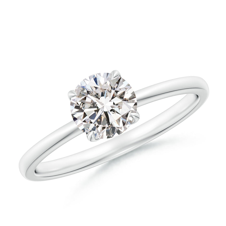 Solitaire Round Claw-Set Diamond Classic Engagement Ring