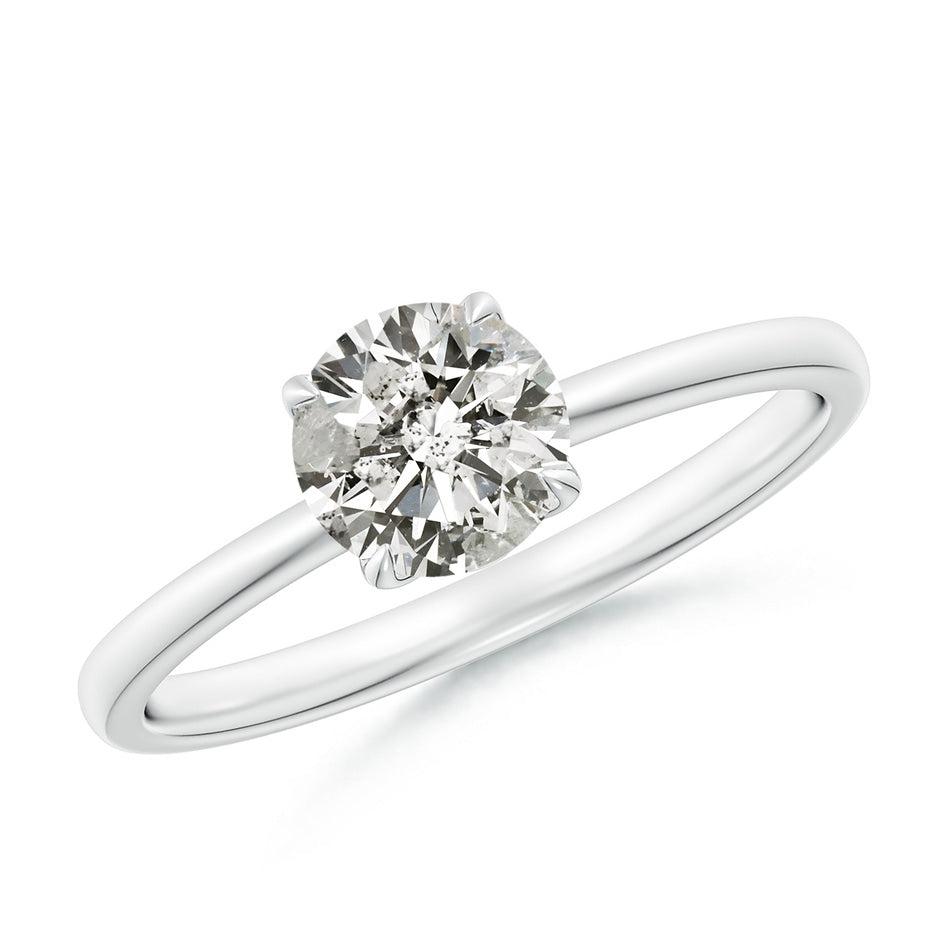 Solitaire Round Claw-Set Diamond Classic Engagement Ring