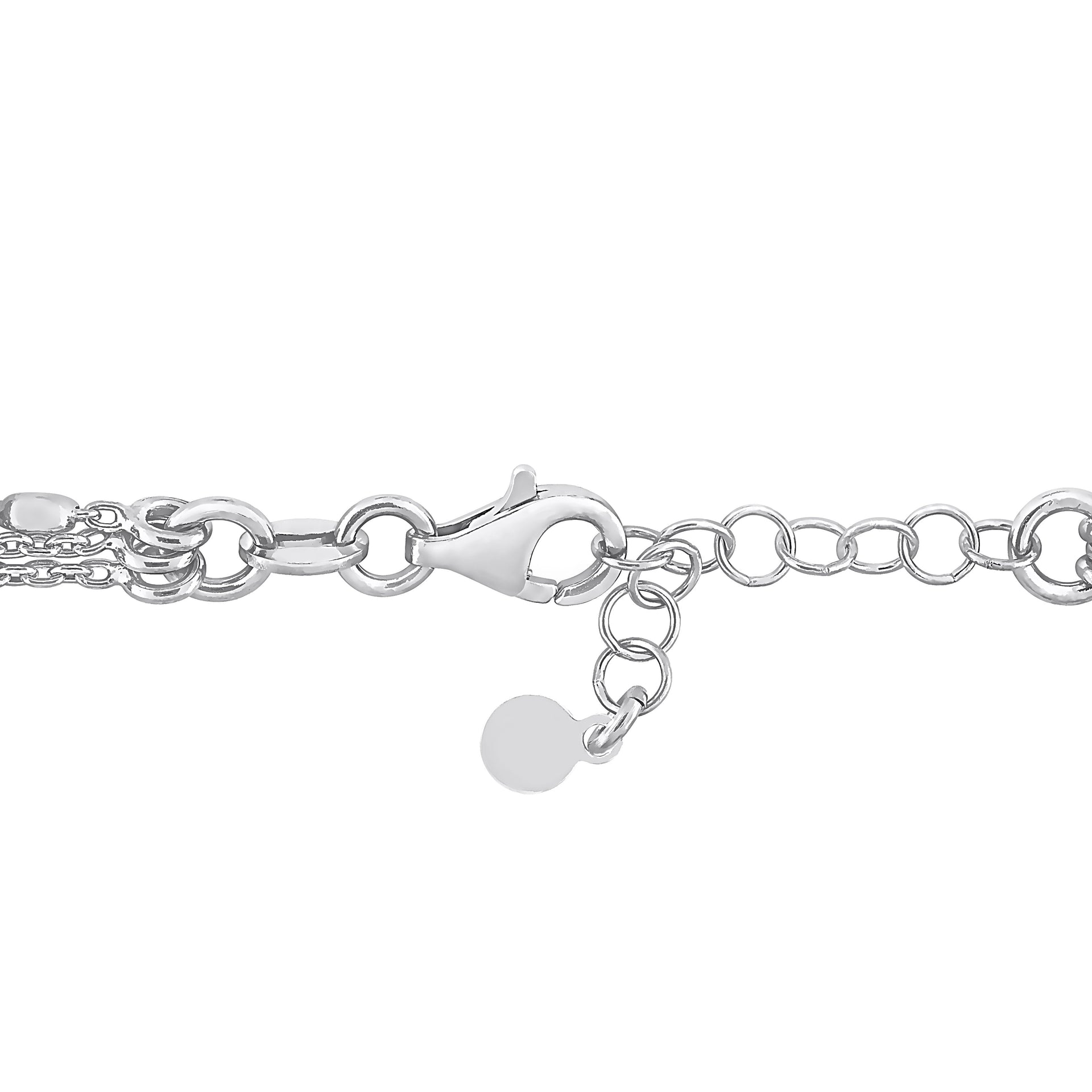 Multi-Strand Link Bracelet in Sterling Silver, 7.5 in