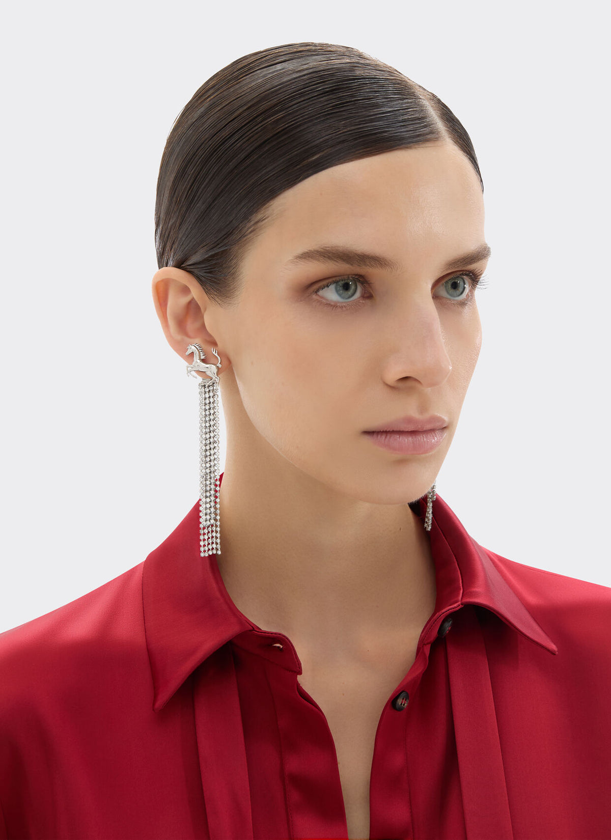 Earrings with rhinestones