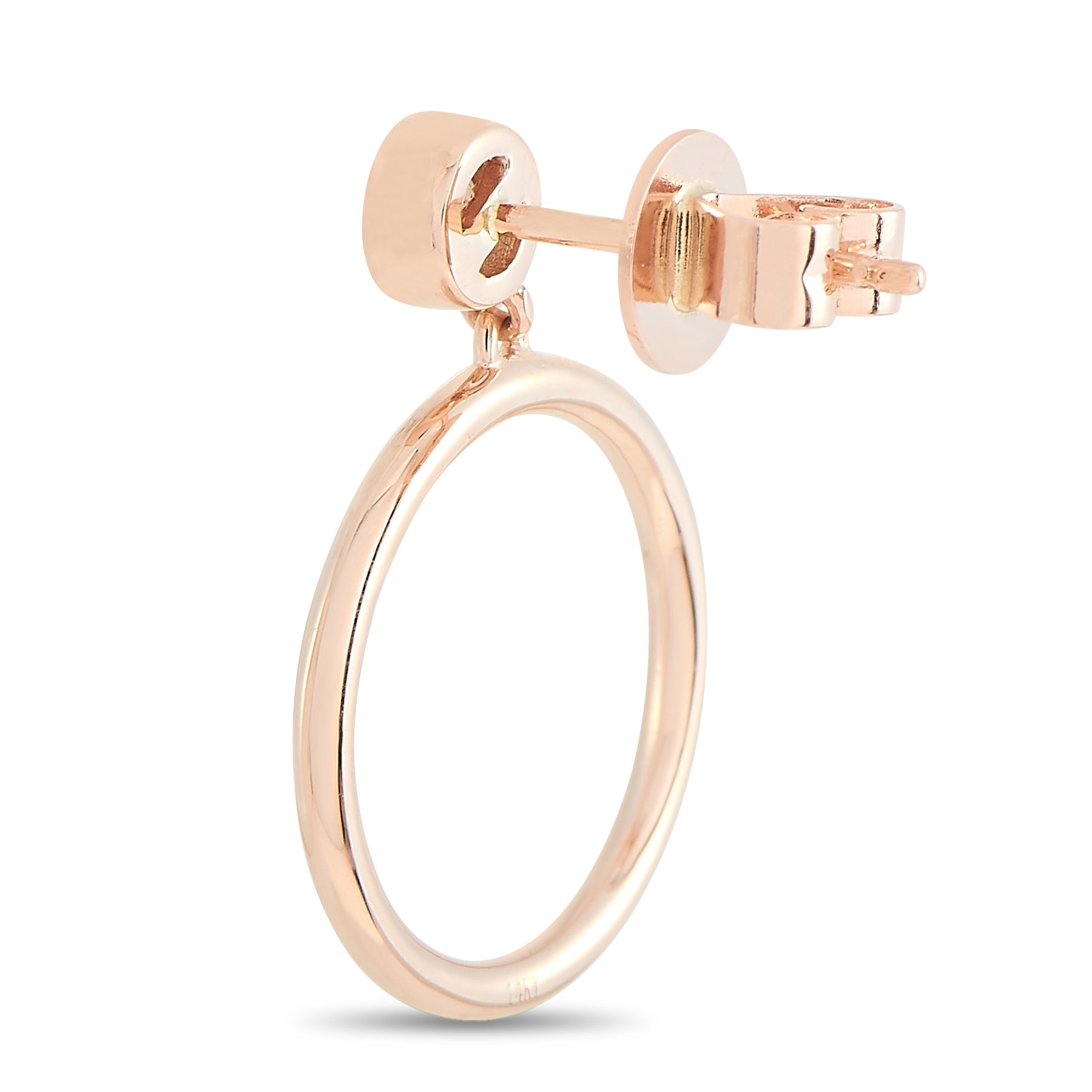 14K Rose Gold 0.31 ct Diamond Earrings