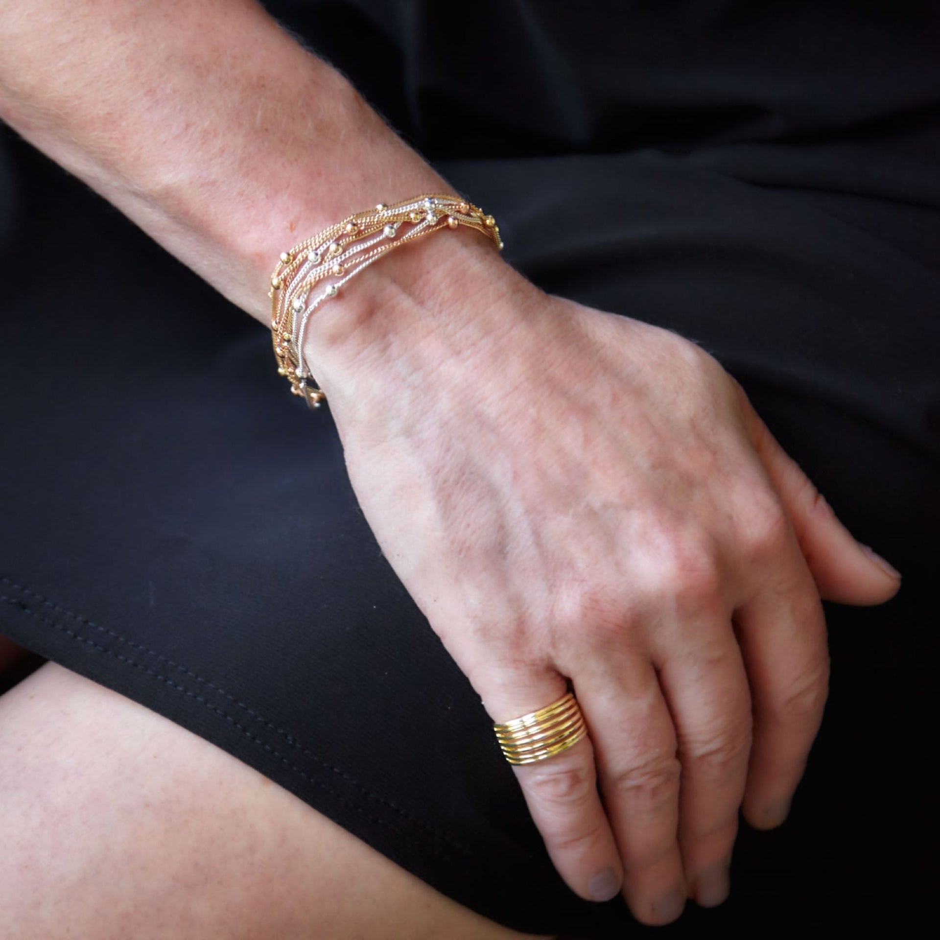 Tri-color Multi Layer Bracelet