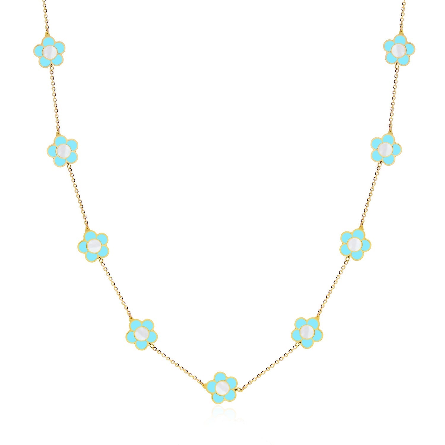 Turquoise Daisy Necklace