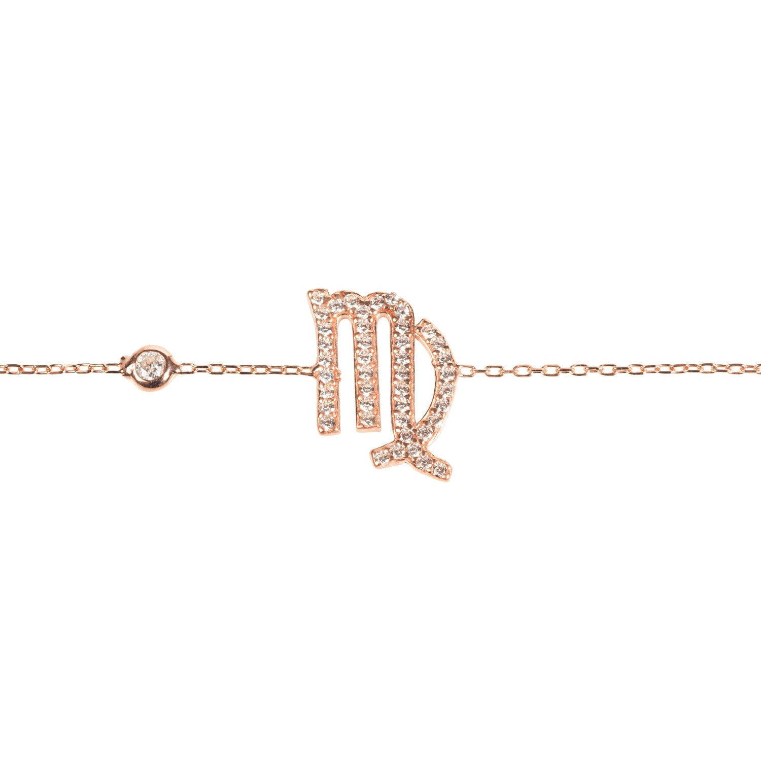 Zodiac Horoscope Star Sign Bracelet Virgo Rose Gold
