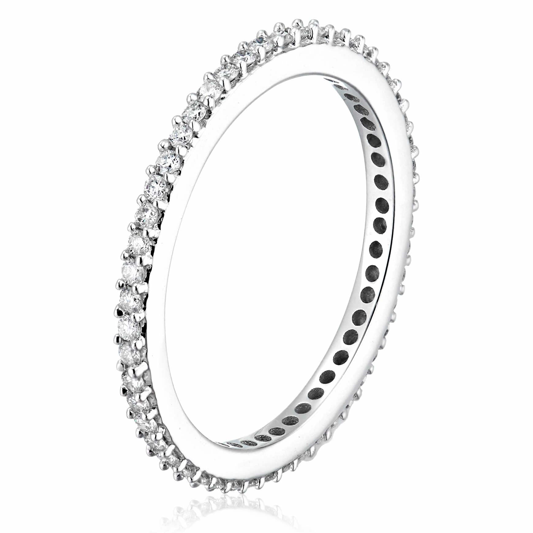 1/2 Cttw Diamond Eternity Ring Wedding Band 14K Gold Prong Set