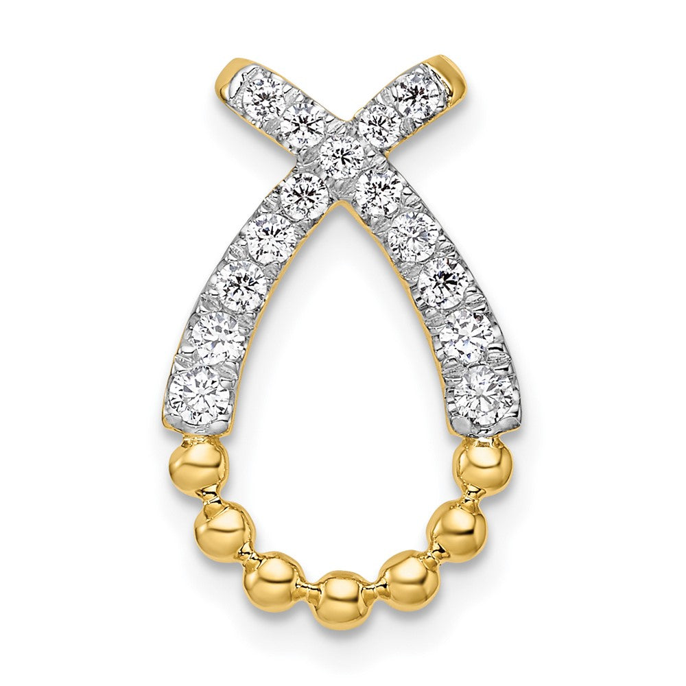 14k Yellow Gold Lab Grown Diamond Teardrop Pendant (0.31ct VS G-H)