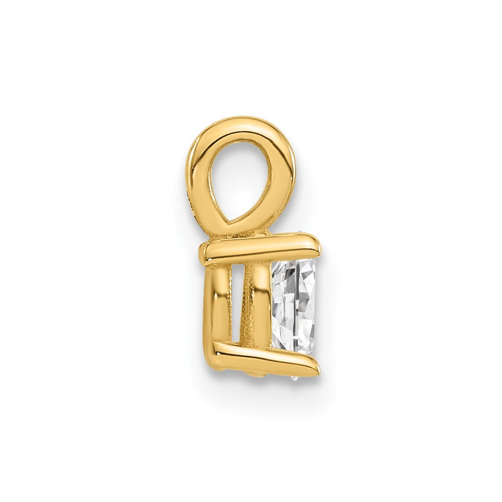 14k Yellow Gold Lab Grown Diamond Oval Solitaire Pendant (0.33ct VS G-H)