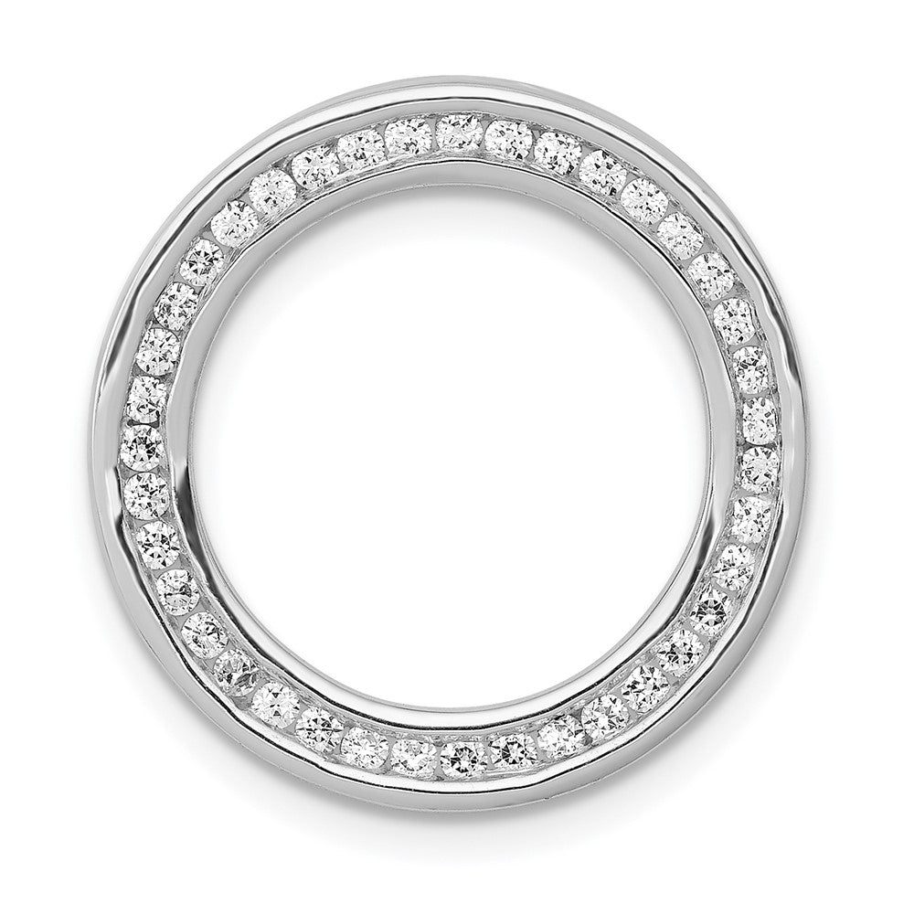 14K White Gold Lab Grown Diamond Circle Pendant (0.38ct VS G-H)